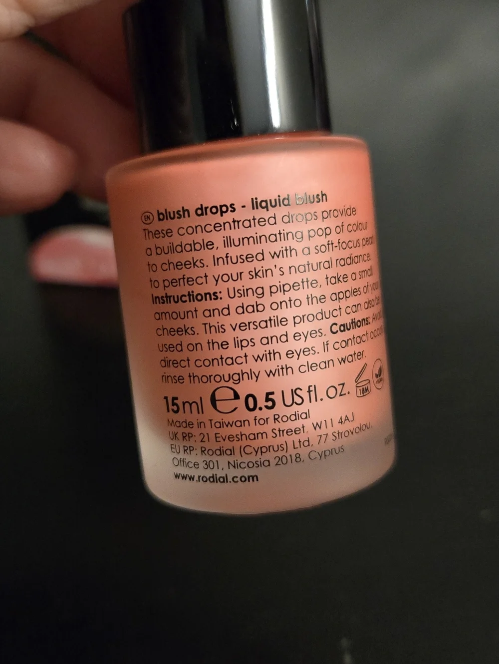 New .5 Oz. Rodial Blush Drops Liquid Blush - Frosted Pink
